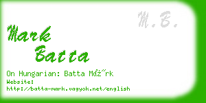 mark batta business card